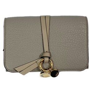 Chloe tri fold wallet leather gray